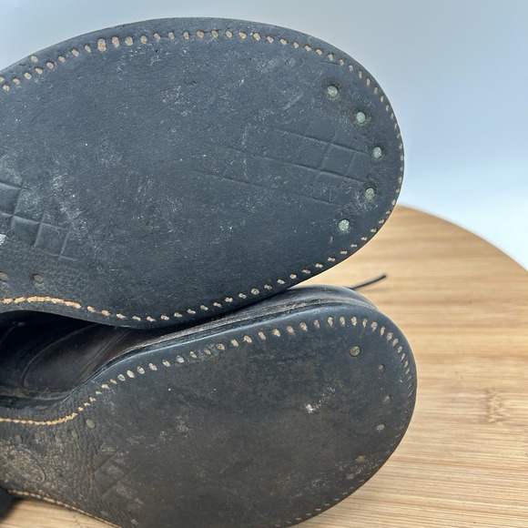 Vintage Endicott Johnson‎ Cap Toe Jumper Boots Black Size 8 With photo Of Marine - Picture 10 of 16